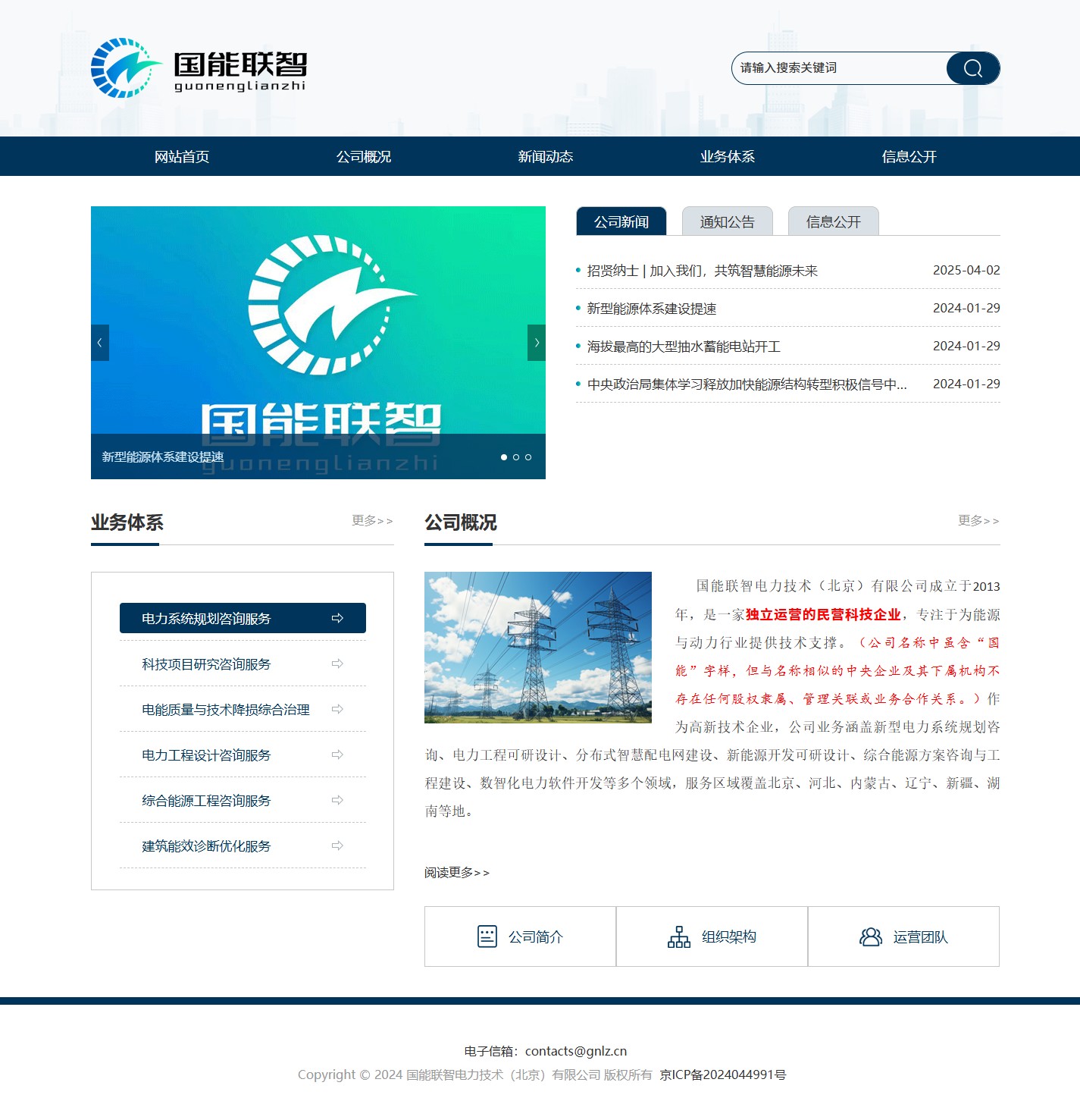 国能联智电力技术（北京）有限公司官网建设案例